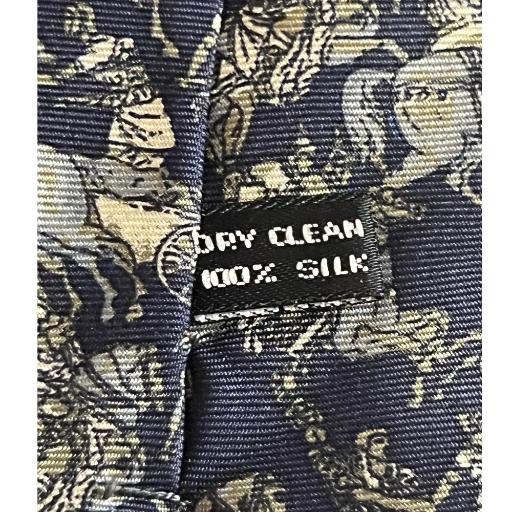 Vintage MCM by Fumagalli's Silk Tie - Classical Horsemen Print - Italy